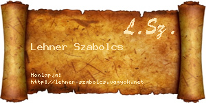 Lehner Szabolcs névjegykártya